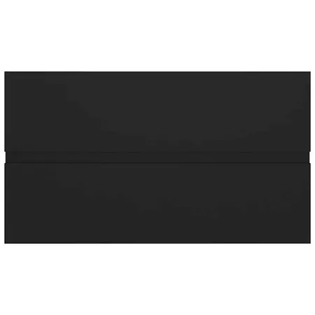  Set mobilier de baie, 2 piese, negru, PAL