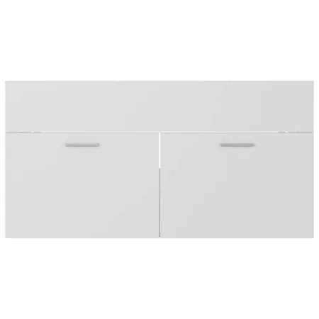  Set mobilier de baie, 2 piese, alb, PAL