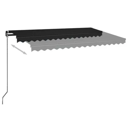  Copertină retractabilă manual, antracit, 450x350 cm