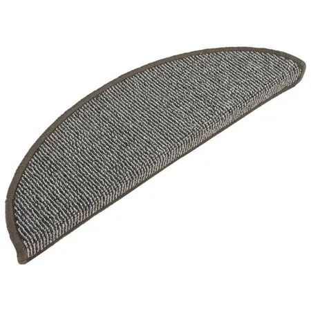  Covorașe pentru trepte scară, 15 buc., gri, 56x17x3 cm