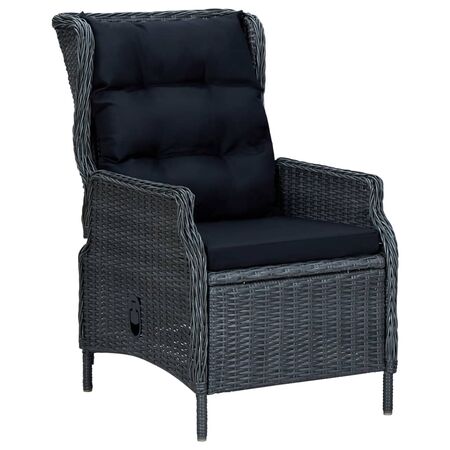  Set mobilier de grădină, 5 piese, gri închis