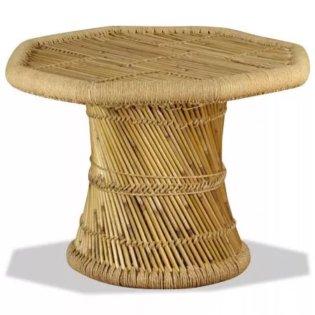 Masuta de cafea Bambus Octogonal 60x60x45 cm, maro, 60 x 45 cm