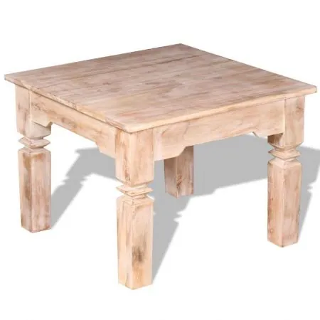 Masuta de cafea din lemn de acacia, maro, 60 x 60 x 45 cm