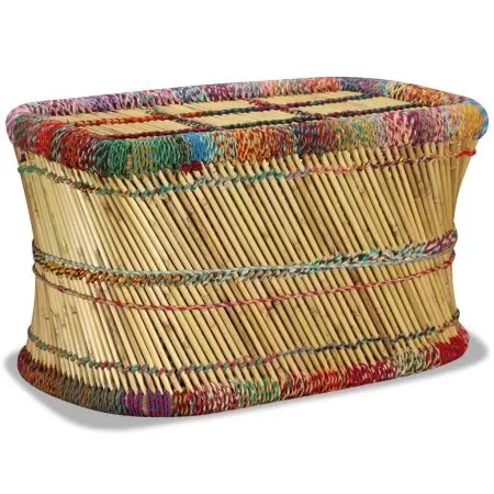 Masuta de cafea cu detalii chindi, multicolor, 50 x 45 cm