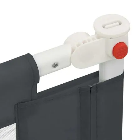  Balustradă de protecție pat copii, gri închis, 100x25 cm textil