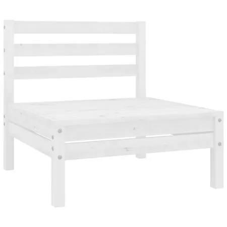  Set mobilier de grădină, 4 piese, alb, lemn masiv de pin