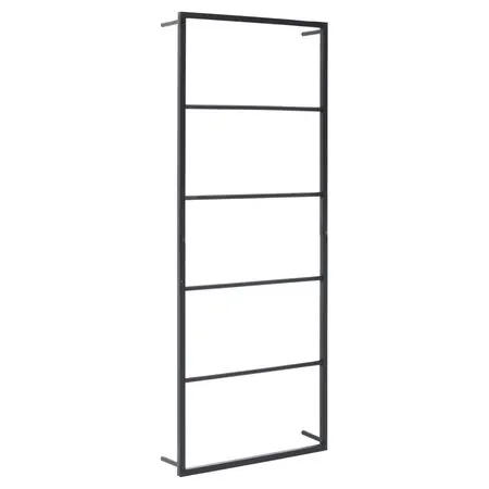  Suport de prosoape, negru, 45x10x115 cm, oțel