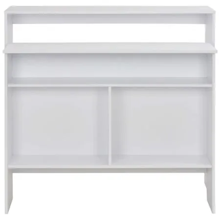  Masă de bar cu 2 blaturi, alb, 130x40x120 cm