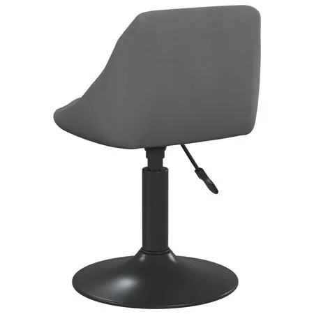  Scaune de sufragerie pivotante, 6 buc, gri închis, catifea