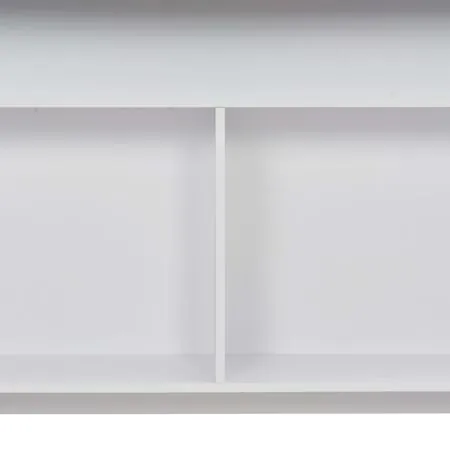  Masă de bar cu 2 blaturi, alb, 130x40x120 cm