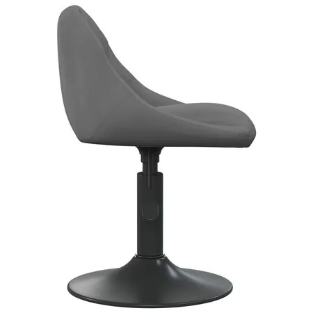  Scaune de sufragerie pivotante, 6 buc, gri închis, catifea