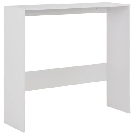  Masă de bar cu 2 blaturi, alb, 130x40x120 cm