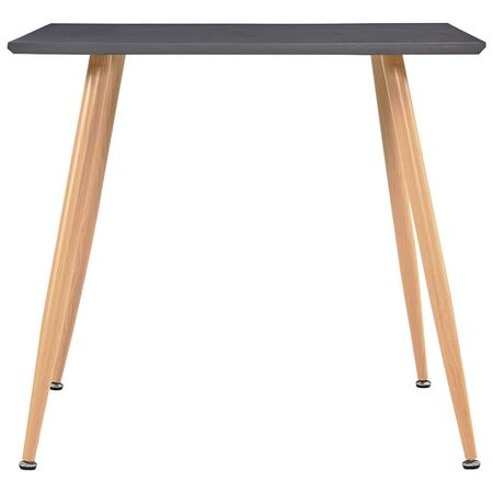  Masă de bucătărie, gri și stejar, 80,5 x 80,5 x 73 cm, MDF