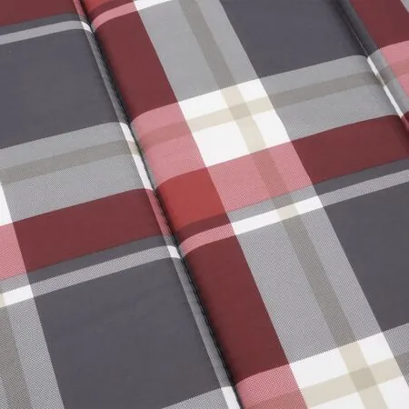  Pernă de șezlong, roșu carouri, 200x70x3 cm, textil oxford