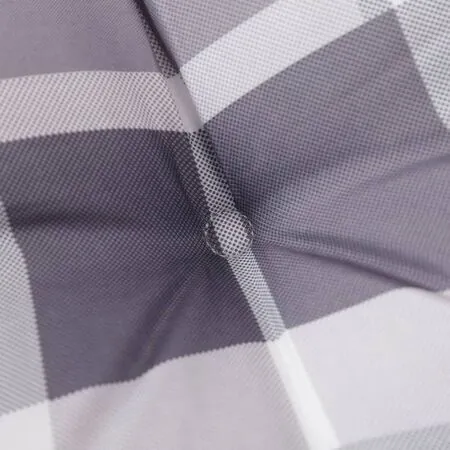 Perne cu spătar, gri carouri, 4 buc., 100x50x3cm, textil Oxford