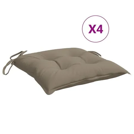  Perne de scaun, 4 buc., gri taupe, 50x50x7 cm, textil oxford