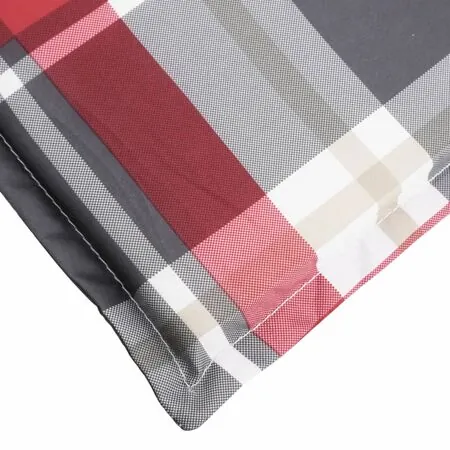  Pernă de șezlong, roșu carouri, 200x70x3 cm, textil oxford