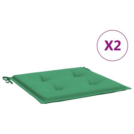  Perne scaune de grădină 2 buc. verde 50x50x3 cm țesătură Oxford