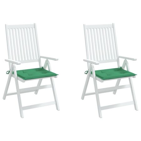 Perne scaune de grădină 2 buc. verde 50x50x3 cm țesătură Oxford