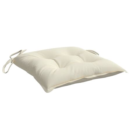  Perne de scaun, 2 buc., alb crem, 50x50x7 cm, textil oxford