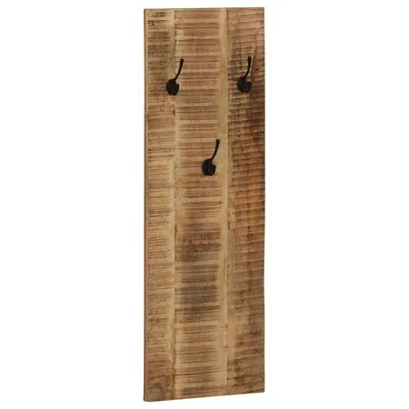  Cuier haine de perete, 2 buc., lemn masiv de mango 36x110x3 cm