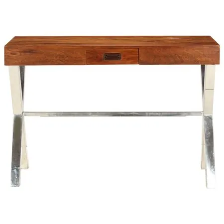 Birou, lemn masiv de acacia cu finisaj tip miere, 110x50x76 cm