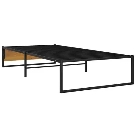  Cadru de pat, negru, 90 x 200 cm, metal