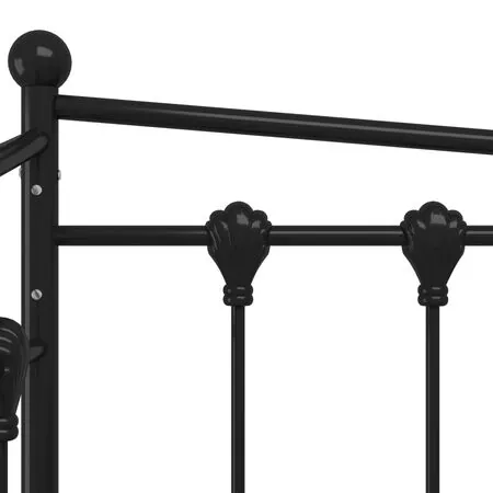 Cadru de pat canapea, negru, 90x200 cm, metal