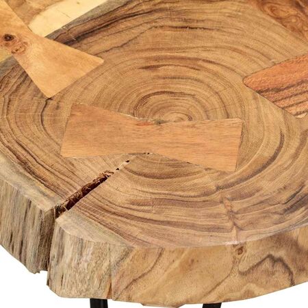  Măsuță de cafea, 35 cm, 6 butuci, lemn masiv de acacia