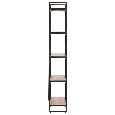  Bibliotecă cu 5 rafturi, 90 x 30 x 180 cm, lemn masiv de acacia