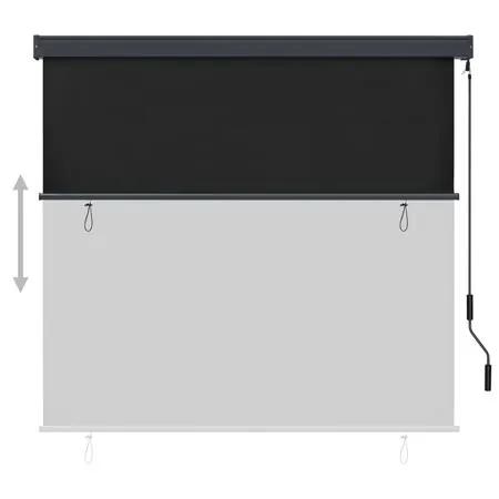  Jaluzea tip rulou de exterior, antracit, 160 x 250 cm