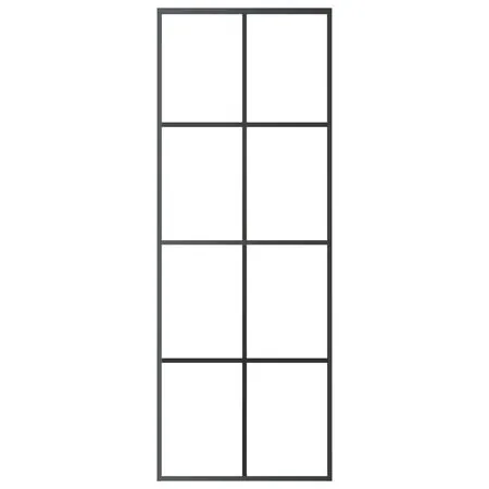  Ușă glisantă, negru, 76x205 cm, aluminiu și sticlă ESG