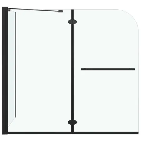  Cabină de duș dublu-pliabilă, negru, 120x68x130 cm, ESG