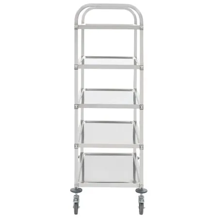  Cărucior de bucătărie 5 niveluri 107x55x147 cm oțel inoxidabil