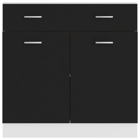  Dulap inferior cu sertar “Lyon”, negru, 80x46x81,5 cm