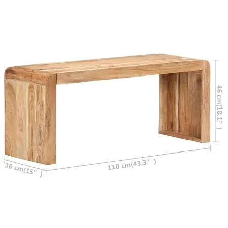  Bancă, 110x38x46 cm, lemn masiv de acacia