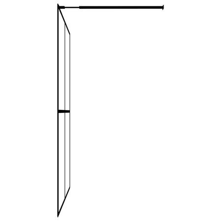  Paravan de duș walk-in, 140x195 cm, sticlă securizată mată