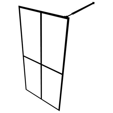  Paravan de duș walk-in, 140x195 cm, sticlă securizată mată
