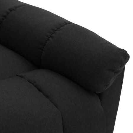  Fotoliu de masaj rabatabil, negru, material textil