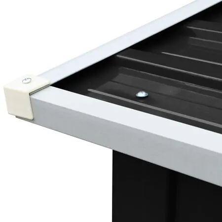  Șopron depozitare lemne antracit 172x91x154 cm oțel galvanizat