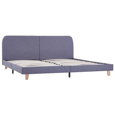  Cadru de pat, gri deschis, 180 x 200 cm, material textil