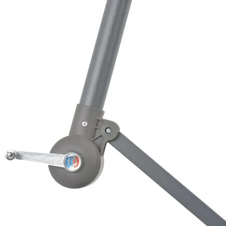  Umbrelă consolă de grădină cu stâlp din aluminiu, taupe, 300 cm