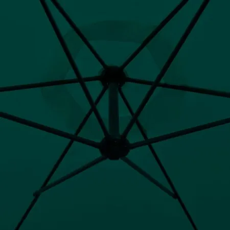  Umbrelă de soare de grădină în consolă, verde, 3 m