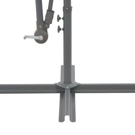  Umbrelă consolă de grădină cu stâlp din aluminiu, taupe, 300 cm