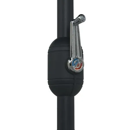  Umbrelă de soare cu stâlp din aluminiu, negru, 270x246 cm