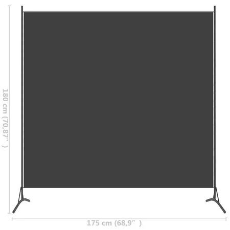  Separator de cameră, negru, 175x180 cm, textil