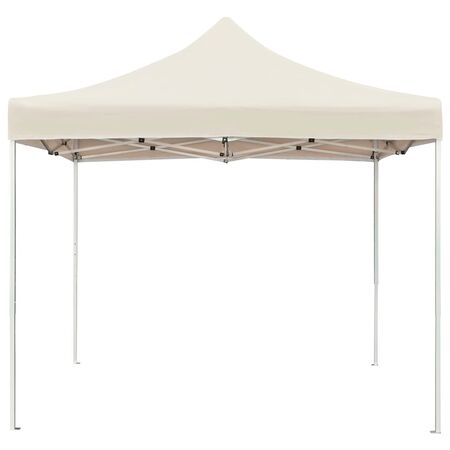  Cort de petrecere profesional pliabil, crem, 2 x 2 m, aluminiu