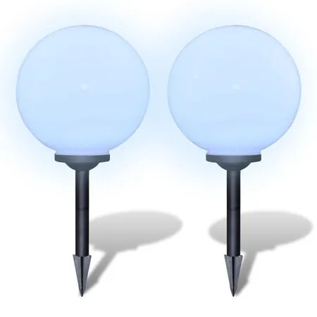  Lămpi de exterior pentru alei LED 2 buc. 30 cm, cu țăruș de sol