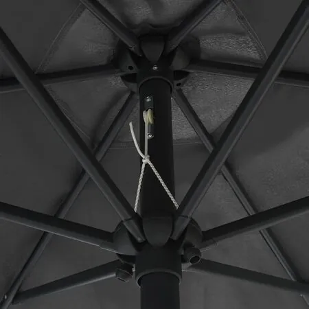  Umbrelă de soare cu stâlp din aluminiu, antracit, 270x246 cm