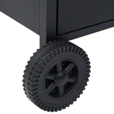  Grătar pe gaz, 4+1 zone de gătit, negru, oțel